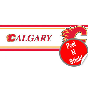 Trademarx Calgary Flames Peel-N-Stick Wall Border