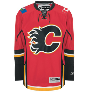 Reebok Calgary Flames Big & Tall Premier Replica Home NHL Hockey Jersey