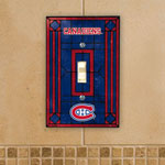 The Memory Company Montreal Canadiens Single Art Glass Light Switch Plate Cover