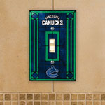 The Memory Company Vancouver Canucks Single Art Glass Light Switch Plate Cover