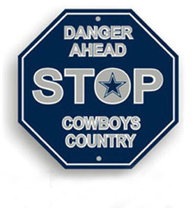 Fremont Die Dallas Cowboys Plastic Stop Sign