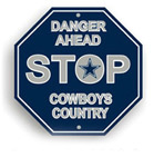 Fremont Die Dallas Cowboys Plastic Stop Sign