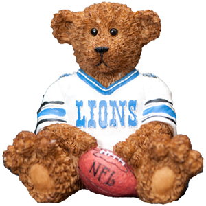 Elby Gifts Detroit Lions Power Play Teddy Bear Figurine