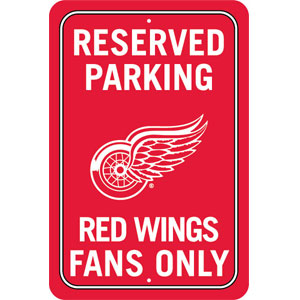 Fremont Die Detroit Red Wings Plastic Reserved Parking Sign