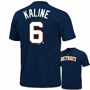 Majestic Detroit Tigers #6 Al Kaline Cooperstown Player Name & Number T-Shirt