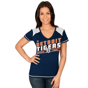 Majestic Detroit Tigers Women's Superior Speed V-Neck T-Shirt