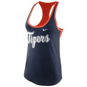 Nike Detroit Tigers Women's Tri-Blend Loose Fit Racerback Tank Top
