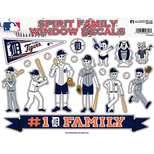 Rico Industries Detroit Tigers Spirit Family Window Decals