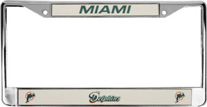 Rico Industries Miami Dolphins Metal License Plate Frame