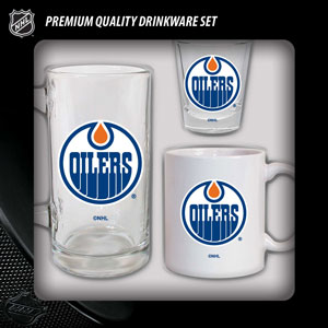Hunter Manufacturing Edmonton Oilers Drinkware Fan Pack - Set of 3