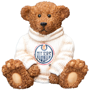 Edmonton Oilers Powerplay Teddy Bear Figurine by Elby Gifts