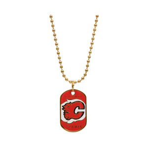 JF Sports Calgary Flames Dog Tag Necklace