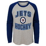 Winnipeg Jets Preschool Assist Long Sleeve Raglan T-Shirt by Outerstuff