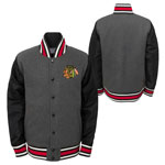 Chicago Blackhawks Youth Letterman Full-Snap Varsity Jacket by Outerstuff