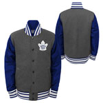 Toronto Maple Leafs Youth Letterman Full-Snap Varsity Jacket by Outerstuff
