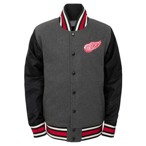 Detroit Red Wings Youth Letterman Full-Snap Varsity Jacket by Outerstuff