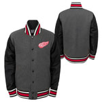 Detroit Red Wings Youth Letterman Full-Snap Varsity Jacket by Outerstuff