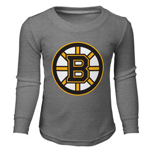 Boston Bruins Youth Long Sleeve T-Shirt & Pants Sleep Set - Grey by Outerstuff