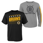 Boston Bruins Youth Binary 2-in-1 Long Sleeve/Short Sleeve T-Shirt Set by Outerstuff