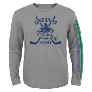 Vancouver Canucks Youth Binary 2-in-1 Long Sleeve/Short Sleeve T-Shirt Set by Outerstuff