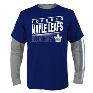 Toronto Maple Leafs Youth Binary 2-in-1 Long Sleeve/Short Sleeve T-Shirt Set by Outerstuff