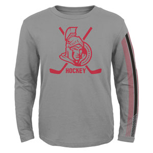 Ottawa Senators Youth Binary 2-in-1 Long Sleeve/Short Sleeve T-Shirt Set by Outerstuff