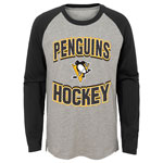 Pittsburgh Penguins Youth Assist Long Sleeve Raglan T-Shirt by Outerstuff