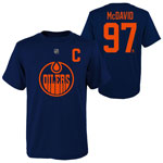 Connor McDavid Edmonton Oilers Youth 3rd Jersey Captain Name and Number T-Shirt by Outerstuff