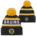 Boston Bruins Youth Wordmark Jacquard Cuffed Knit Hat by Outerstuff