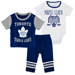 Toronto Maple Leafs Infant Ice Rookie Creeper, Shirt, and Pant Set by Outerstuff