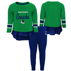 Vancouver Canucks Toddler Girls Show Off Long Sleeve Top and Leggings Set by Outerstuff