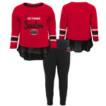 Ottawa Senators Infant Girls Show Off Long Sleeve Top and Leggings Set by Outerstuff