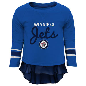 Winnipeg Jets Infant Girls Show Off Long Sleeve Top and Leggings Set by Outerstuff