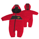 Chicago Blackhawks Infant Puck Drop Puffer Bodysuit by Outerstuff
