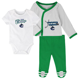 Vancouver Canucks Newborn Future Champ Bodysuit, Shirt, and Pants Set by Outerstuff