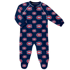 Montreal Canadiens Newborn All Over Print Raglan Sleeper by Outerstuff