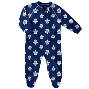 Toronto Maple Leafs Newborn All Over Print Raglan Sleeper by Outerstuff
