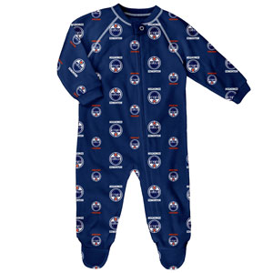 Edmonton Oilers Newborn All Over Print Raglan Sleeper by Outerstuff