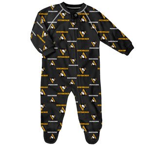 Pittsburgh Penguins Newborn All Over Print Raglan Sleeper by Outerstuff