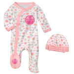 Edmonton Oilers Newborn Girls Sunday Best Coverall & Hat Set by Outerstuff