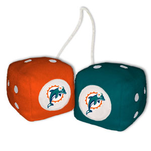 Fremont Die Miami Dolphins Fuzzy Dice