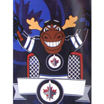 Winnipeg Jets Mascot Mick E. Moose 46''x60'' Super Plush Micro Raschel Throw Blanket by Northwest