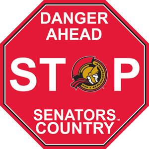 Fremont Die Ottawa Senators Plastic Stop Sign