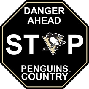 Fremont Die Pittsburgh Penguins Plastic Stop Sign
