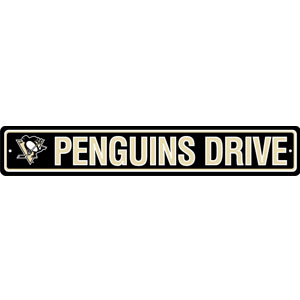 Fremont Die Pittsburgh Penguins Plastic Street Sign