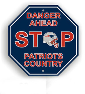 Fremont Die New England Patriots Plastic Stop Sign