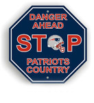 Fremont Die New England Patriots Plastic Stop Sign