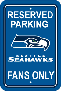 Fremont Die Seattle Seahawks Plastic Reserved Parking Sign