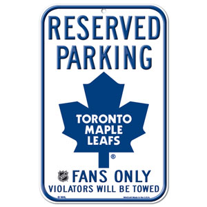 Toronto Maple Leafs Plastic Reserved Parking Sign by Wincraft