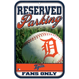 Wincraft Detroit Tigers Plastic Reserved Parking Sign